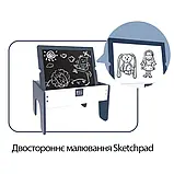 Дитячий ігровий стіл, конструктор мольберт, двостороння стільниця, магнітний конструктор, маркери., фото 9