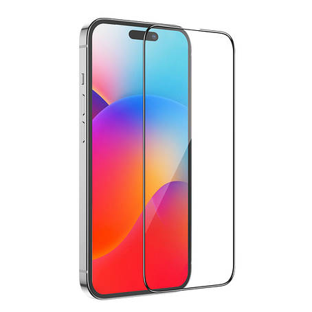 Захисне скло Hoco Full screen silk screen HD tempered glass set for iP15 Pro Max (G5) Black, фото 1