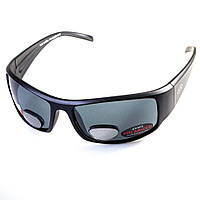 Очки BluWater Bifocal-1 (1.5) Polarized (gray) черная бифокальная линза с диоптриями