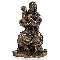 Статуэтка религиозная Veronese Иисус с ребёнком 16х10х9 см 75879 бронзовое покрытие_VER