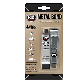 Клей для ремонту металевих виробів K2 Metal Bond прозорий 56,7 г (B116)