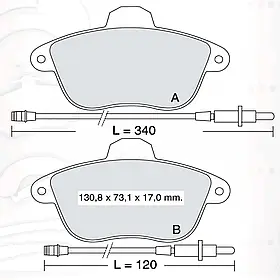 Гальмівна колодка дискова передня Dafmi Intelli (D572E)