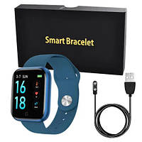Smart Watch T80S, два браслета, температура тела, давление, оксиметр. SK-915 Цвет: синий