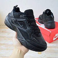 Nike M2 Tekno чорні, шкіра, ТОП кроссовки найк текно кросовки кросівки