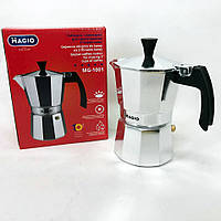 Кофеварка для дома Magio MG-1001 | Кофеварка для индукционной плиты | Гейзерная турка VX-682 для кофе