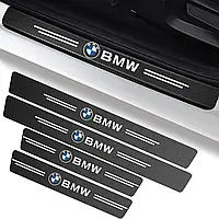 Защитные наклейки на пороги авто BMW 4шт.
