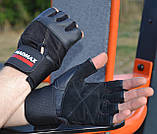 Рукавички для фітнесу MadMax MFG-269 Professional Exclusive Black Розмір М, фото 3