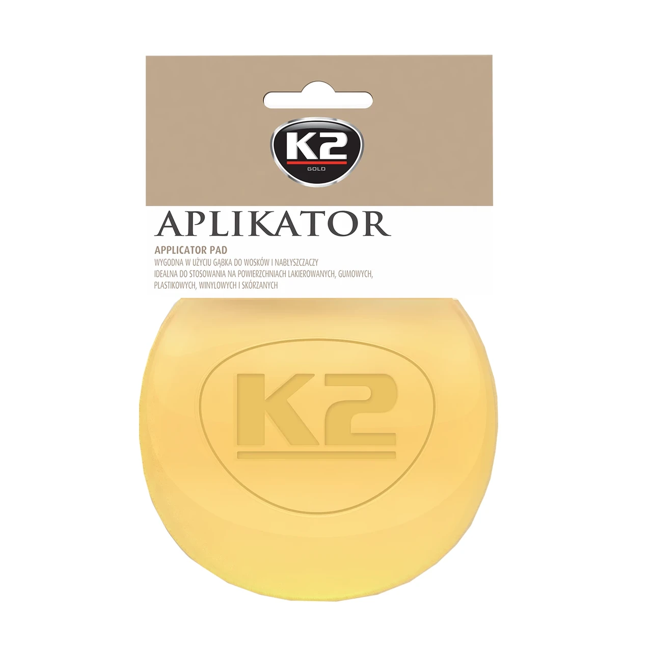 Губка-аплікатор для восків та поліролів K2 Gold Aplikator жовта (L710)