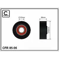 Ролик натяжной CAFFARO (05-96)