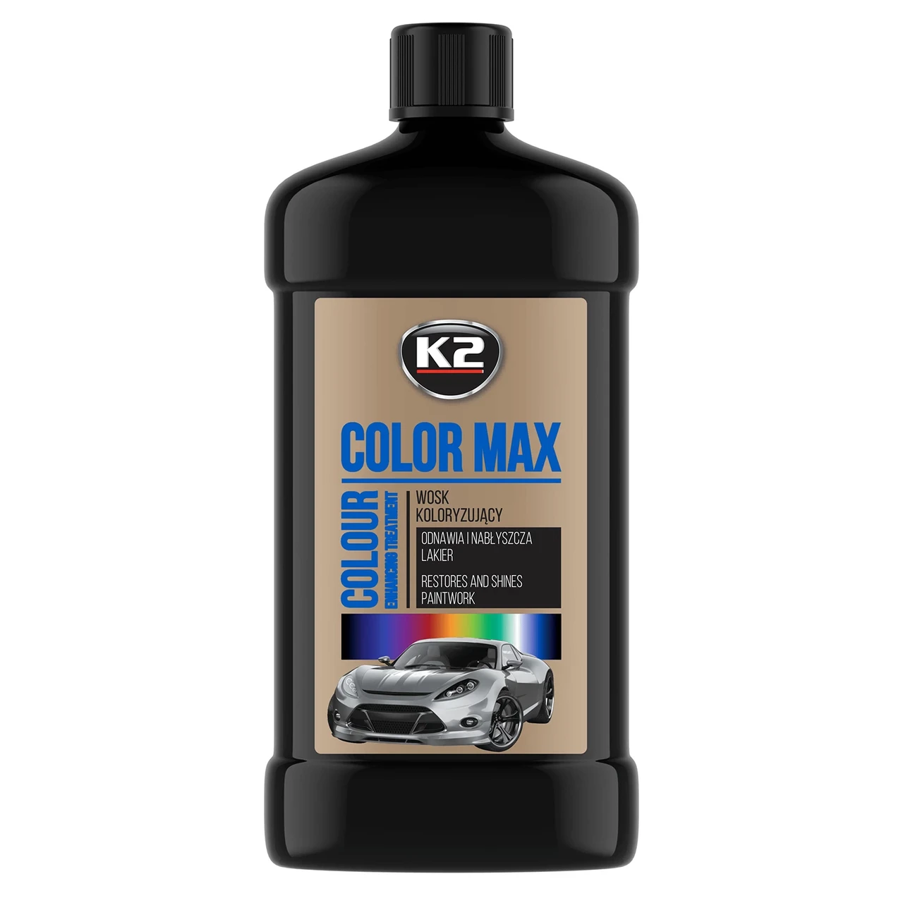 Поліроль восковий для кузова K2 Color Max чорний 500 мл (K025CA)
