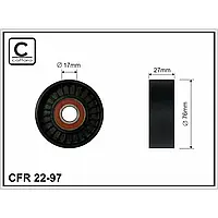 Ролик натяжний CAFFARO (22-97)