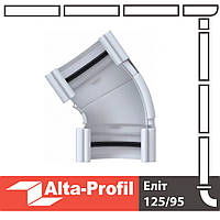 Угол желоба регулируемый Альта-Профиль Элит 120-145 градусов 125 мм белый