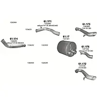 Труба глушителя Polmostrow (61.175) - (DAF XF95 96-02 din 21741)