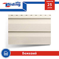 Сайдинг вініловий Альта-Профіль Alta-Siding двухпереломний 3660х230х1,1 мм бежевий