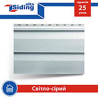 Сайдинг вініловий Альта-Профіль Alta-Siding двухпереломний 3660х230х1,1 мм світло-сірий