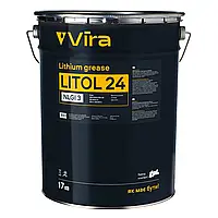 Смазка универсальная VIRA Литол-24 пластичная литиевая коричневая 17 кг (VI0610)