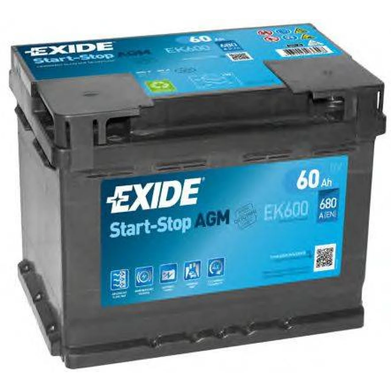 Акумулятор автомобіля 12V 60AH 680A R[+] 242*175*190 Exide (EK600), акумуляторна батарея в машину, акб Demi - Гарант Якості