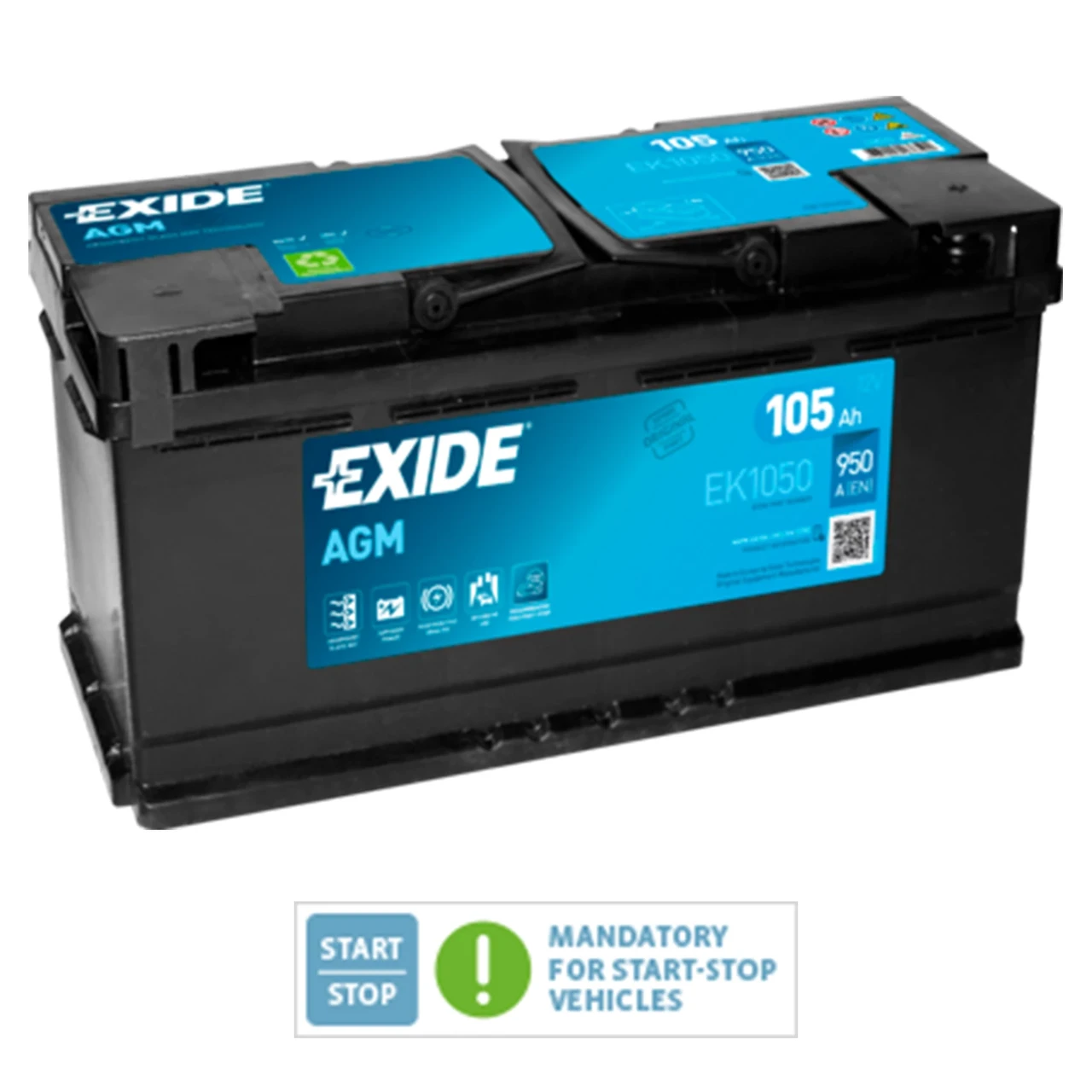 Аккумулятор AGM 12V 105AH 950A R[+] 392*175*190 (ID#1798481092), цена ...
