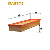 Фильтр воздушный Citroen Berlingo II, C2, C3, C3 II; Peugeot 1007, 207, Partner II Wix Filters (WA6779)