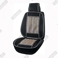 Накидка-массажер для автомобильного сиденья (бамбук), 47х130см, черный "микс"