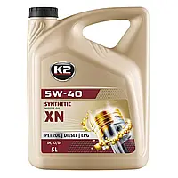 Олива моторна K2 Synthetic Premium SN/CF XN 5W-40 5 л (O1135E)