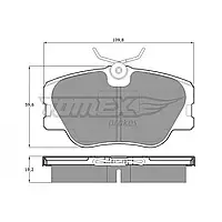 Тормозная колодка дисковая Tomex (TX 10-21)