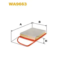 Фильтр воздушный Citroen Berlingo III, C3 II, C3 Picasso, C4, C4 II, C4 Picasso, C5 II Wix Filters (WA9663)