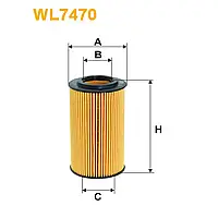 Фильтр масляный Mercedes C (W204/S204), CLS (C218), E (W212), GLK (X204), M (W166), SLK ( Wix Filters (WL7470)