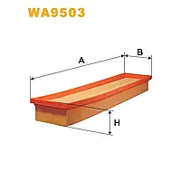 Фильтр воздушный Citroen Berlingo III, C4, Xsara Picasso; Peugeot 307/307 SW, 308, Par Wix Filters (WA9503)