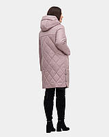 Элегантная удлиненная женская бежевая куртка на весну, батальные размеры