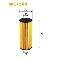 Фильтр масляный Mercedes C (W202/W203), CLK (C208), E (W124/W210), G (W461/W463), M (W163 Wix Filters (WL7304)