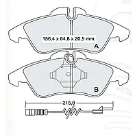 Тормозная колодка дисковая передняя Dafmi (D145SM)