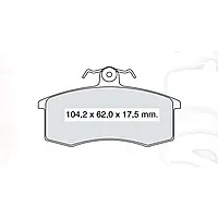 Тормозная колодка дисковая передняя ВАЗ 2108-2115 Dafmi (D743SM)