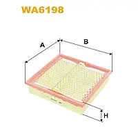 Фильтр воздушный Mercedes 190, 250, E (W/R/C/S124) Wix Filters (WA6198)