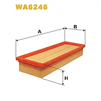 Фильтр воздушный Citroen Berlingo I, Xantia, Xsara, ZX; Peugeot 306, 405, 406, Partner Wix Filters (WA6246)