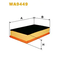 Фильтр воздушный Volkswagen Caravelle (T5), Transporter (T5) Wix Filters (WA9449)