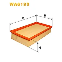 Фильтр воздушный BMW Serie 3 (E30), Serie 3 (E36), Serie 5 (E28), Serie 5 (E34), Serie Wix Filters (WA6190)