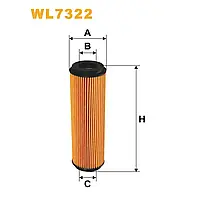 Фильтр масляный Mercedes C (W203/C203/T203), C (W204/S204), CLC (CL203), CLK (A/C209), E Wix Filters (WL7322)