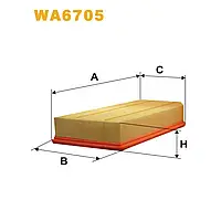 Фильтр воздушный Mercedes C (W203/C203/T203), CLK (A/C209), E (W/S210), G (W461/W463), Wix Filters (WA6705)