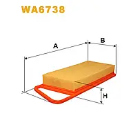 Фильтр воздушный Citroen C1, C2, C3, C3 II, Nemo, Xsara; Ford Fiesta V (02-), Fiesta V Wix Filters (WA6738)