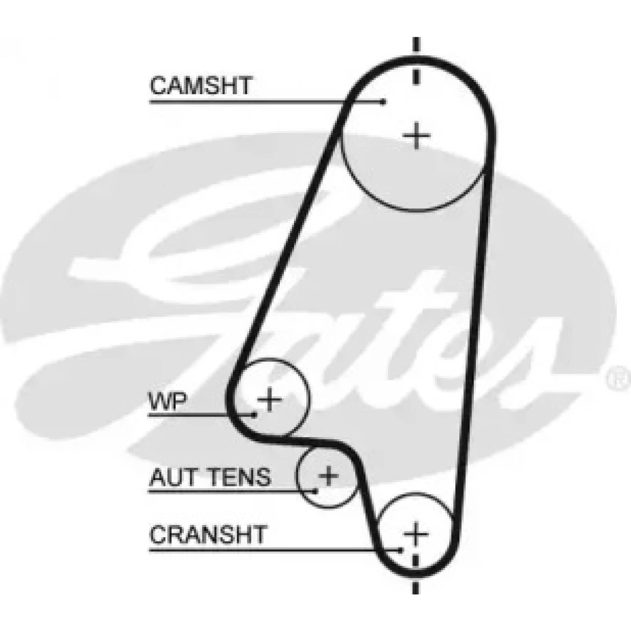 Ремінь ГРМ Lanos 1.4-1.5 8v,Aveo 1.5 5310XS GATES (5310XS)