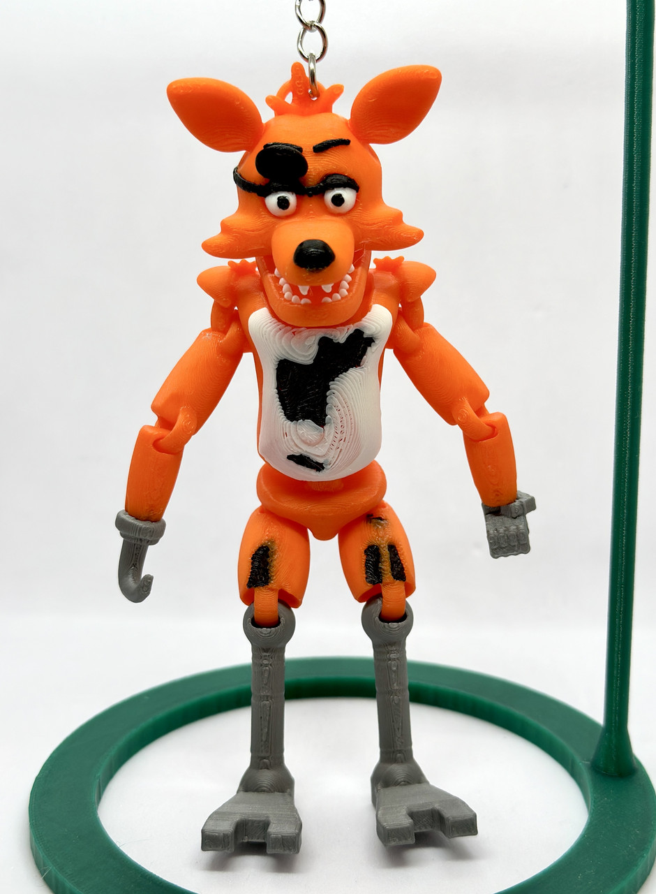 Брелок Foxy пʼять ночей у Фредді (five nights at freddy's) надрукувано на 3д принтері, фото 1