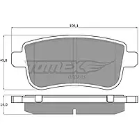 Тормозная колодка дисковая Tomex (16-38)