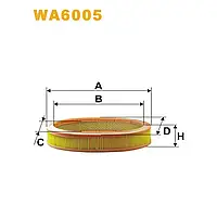 Фильтр воздушный Renault R11, R19, R21, R5 II, R9 Wix Filters (WA6005)