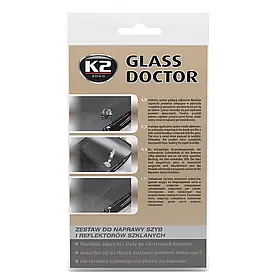 Клей для ремонту вітрового скла K2 Glass Doctor прозорий туба 0,8 мл (B350)