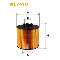 Фильтр масляный Audi A3 II; Seat Altea, Cordoba III, Ibiza V, Leon II, Toledo III; Skoda Wix Filters (WL7410)