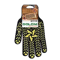 Перчатки DOLONI "Звезда" трикотажные из ПВХ черные 7 класс / 10 размер (562)
