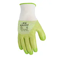 Перчатки DOLONI D-Resist трикотажные с ПВХ зеленые 9 размер (4552)