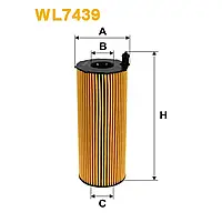 Фильтр масляный Audi A4 (B6,B7/8E,8H), A4 (B8/8K), A5 (8T), A6 II (4F/C6), A8 II (4E), Al Wix Filters (WL7439)