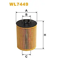 Фильтр масляный BMW Serie 6 (E63/E64), Serie 7 (E65/E66), Serie X5 (E53) Wix Filters (WL7449)